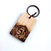 The dragon mother, personalised pyrography wooden keyring.