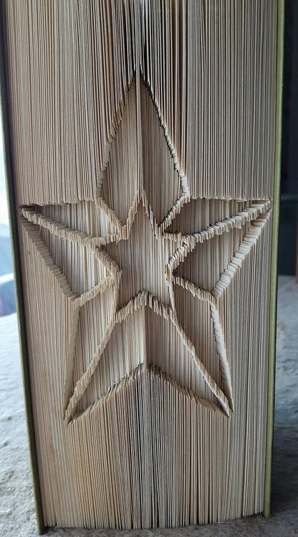 Star CUT & FOLD Book Folding Pattern - EMAILED PDF PATTERN