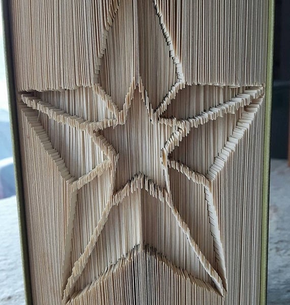 Star CUT & FOLD Book Folding Pattern - EMAILED PDF PATTERN