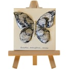Butterfly Wall Art on 3D Mixed Media Canvas – Handmade Gift