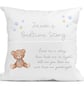 Personalised Teddy bear Bedtime Story Book Filled Cushion -  Nursery Cushion - 