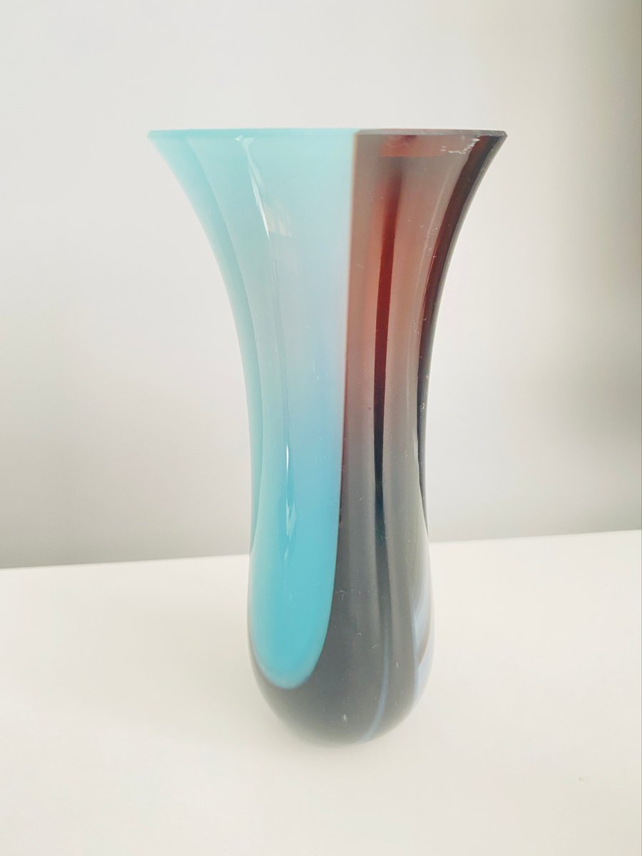 Fused glass vase- gravity vessel 