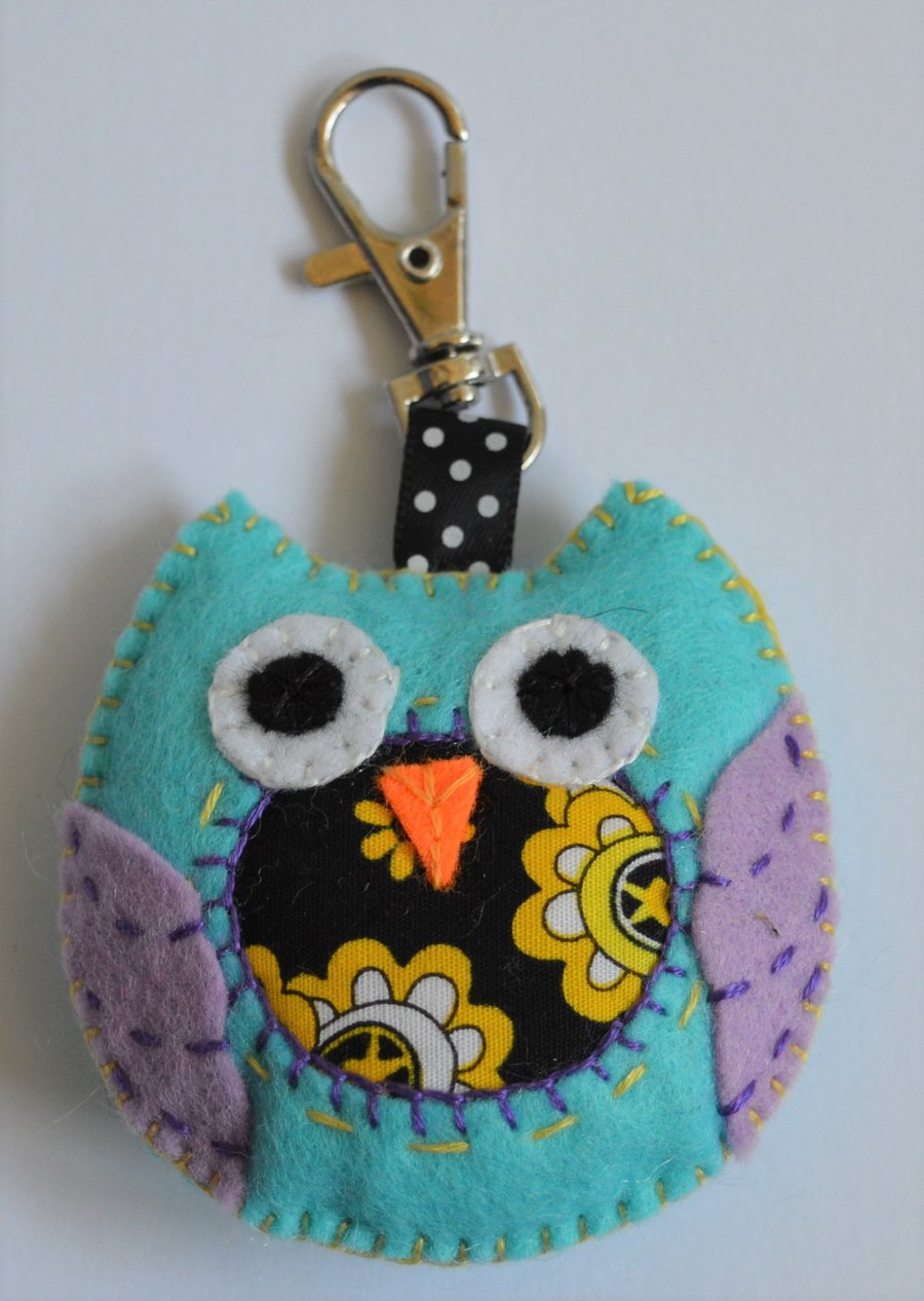 Fatty Owl Felt Bag Charm