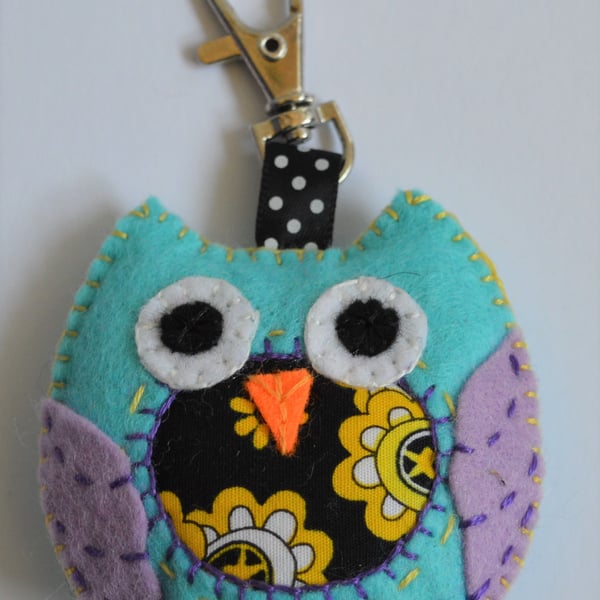 Fatty Owl Felt Bag Charm