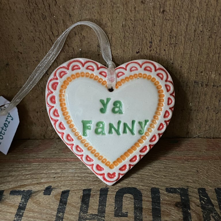 Small Ceramic heart decoration Swear words 