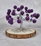 Small Wire Tree with Purple Synthetic Lava Beads on a Wooden Base - Image 4