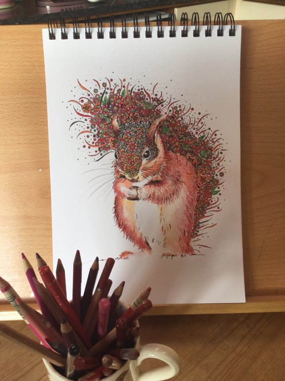 Red Squirrel ART PRINT
