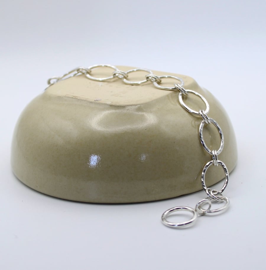 Sterling Silver Oval Link Bracelet 