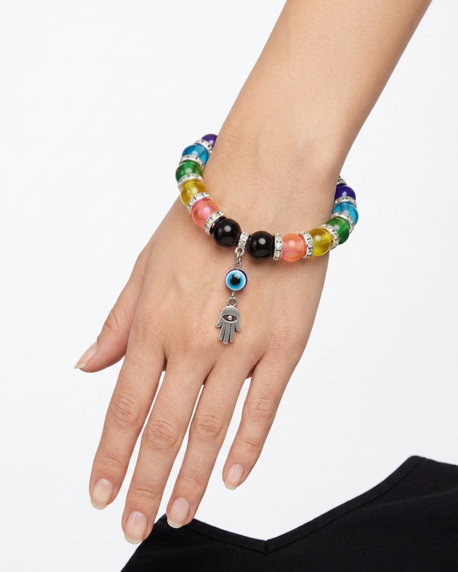Hamsa beaded hand bracelet 