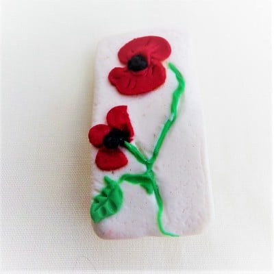 Rectangle Poppy Brooch - The Poppy Collection