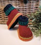 Gender Neutral Funky Bright Baby Booties 3-6 months size  - Image 2