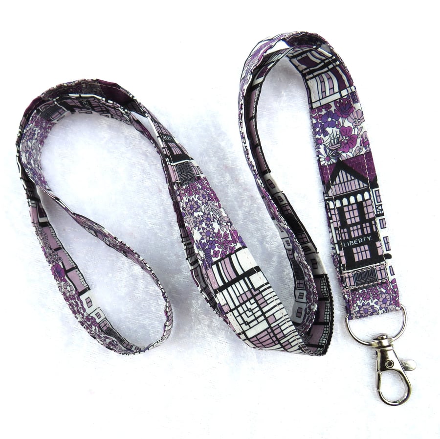 Liberty Tana Lawn lanyard, with swivel lobster clip, Liberty Belle