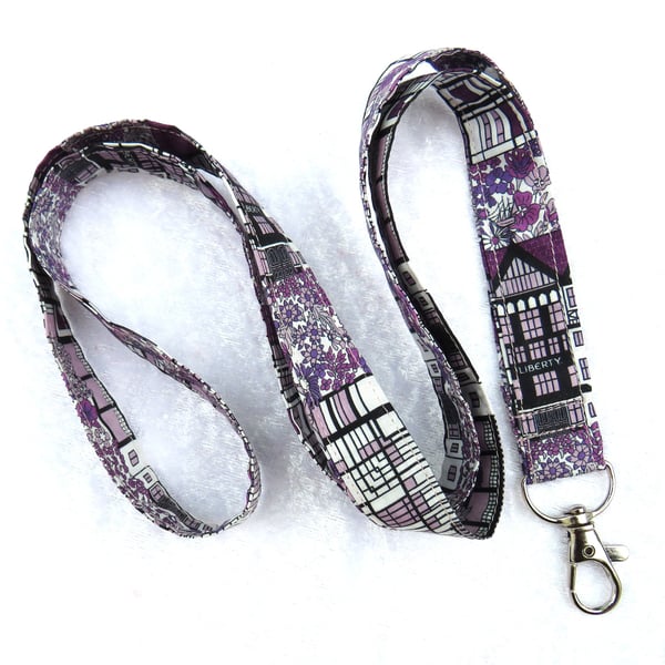 Liberty Tana Lawn lanyard, with swivel lobster clip, Liberty Belle
