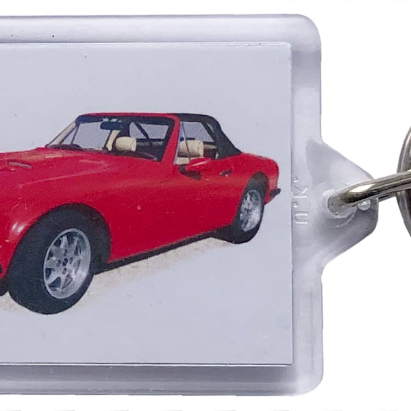 TVR S2 1989 (Red) - Keyring with 50x35mm Insert - Car Enthusiast