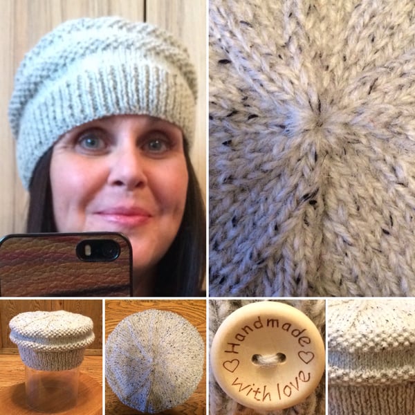 Pill Box Pure Wool Beanie in Moss Stitch