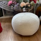 Handmade Sculptured Crochet Pouf footstool