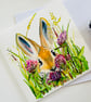 Clover Bunny greeting card 