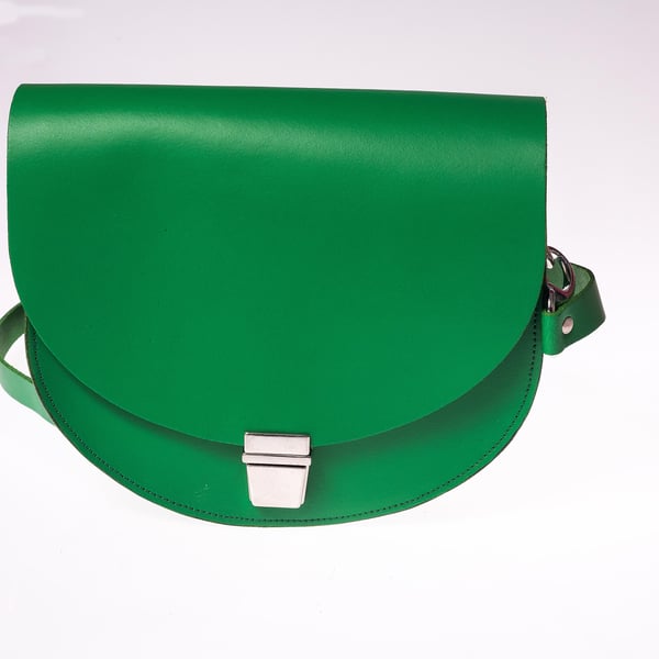 Emerald Green Leather Cross Body D Bag