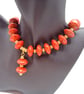 Pressed Coral Saucers & Gold Plated Spacers 3 Piece Jewellery Set, Gift for Her - Image 6