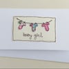 Personalised Embroidered Vests Baby Girl Card