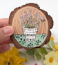 Lavender hand-painted log slice magnets, Lavender gift - Image 4