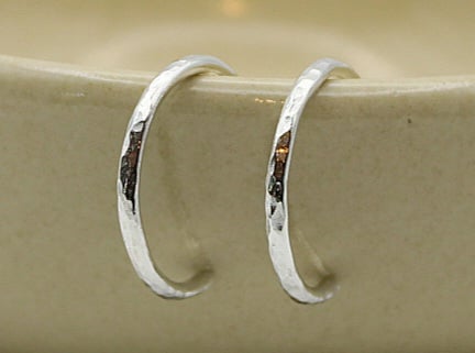 Sterling Silver Small Slim Hoops