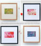Pink Abstract mixed media PAINTING from everyday objects - Image 10