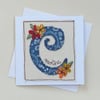 Personalised Embroidered Name Card