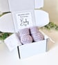 Pregnancy Announcement Gift Box – Baby Booties Reveal Keepsake