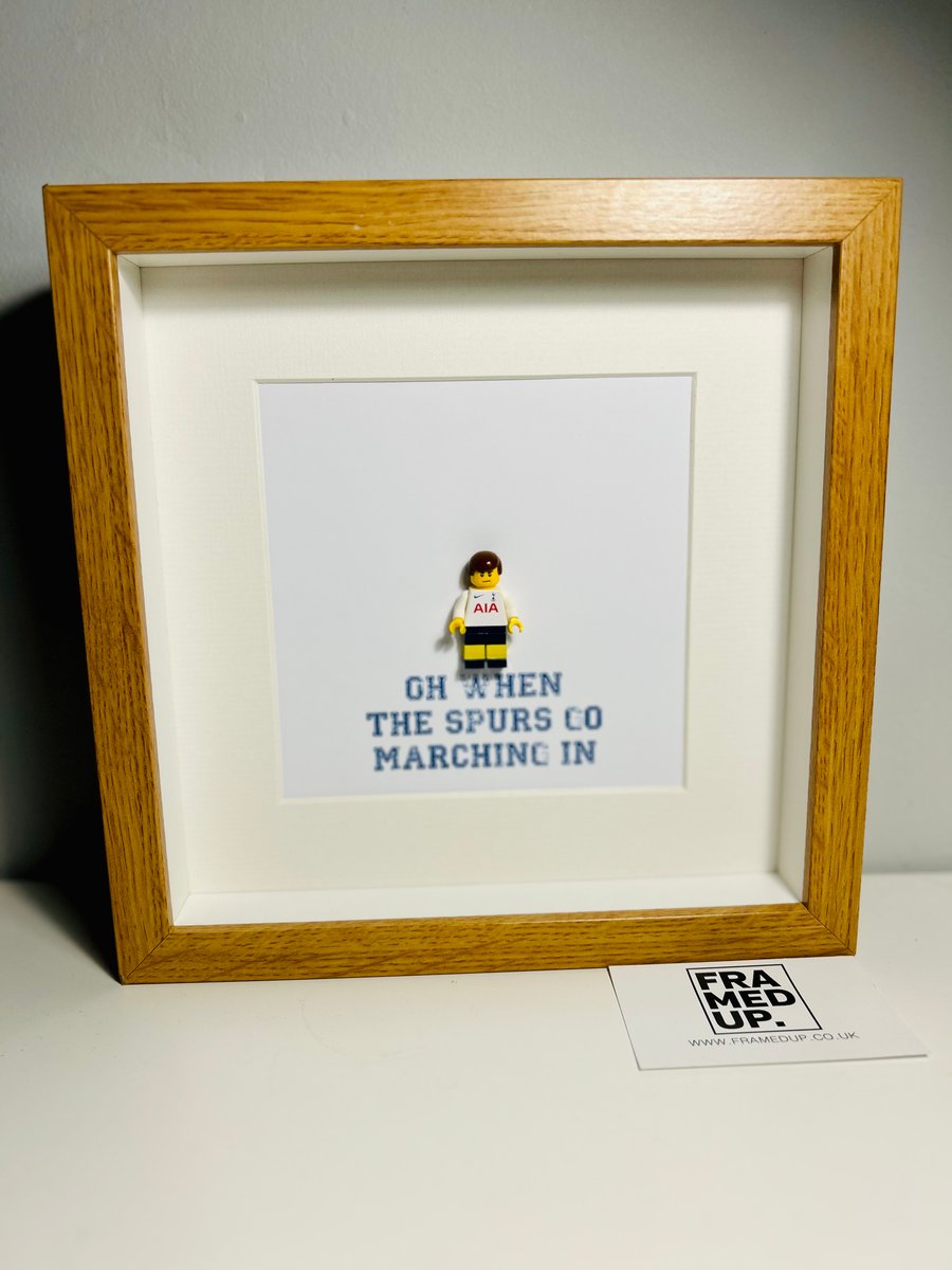 TOTTENHAM HOTSPUR - Framed custom Lego footballer minifigure - Football