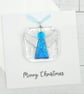Fused Glass Angel Christmas Card: Handmade Angel Tree Decoration - Image 5