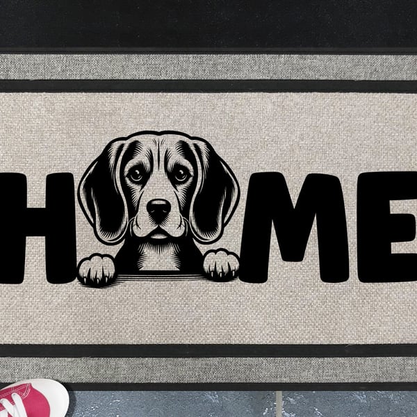Beagle Doormat No.3 - All Weather - Beagle Welcome Mat, 45x70cm 
