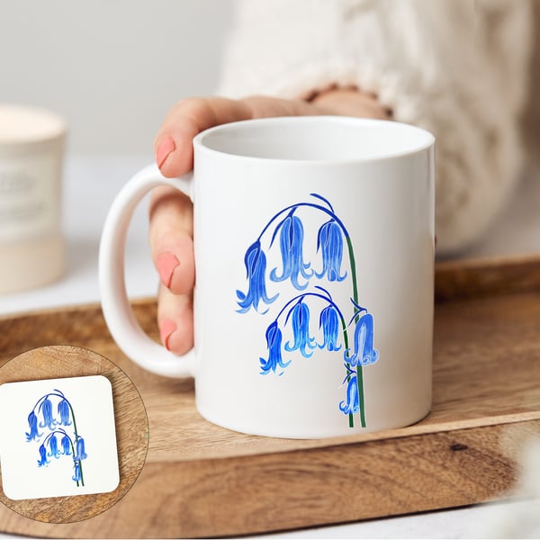Bluebells Mug and optional matching coaster