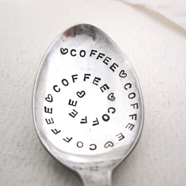 Swirly Coffee Lover's Vintage Coffeespoon