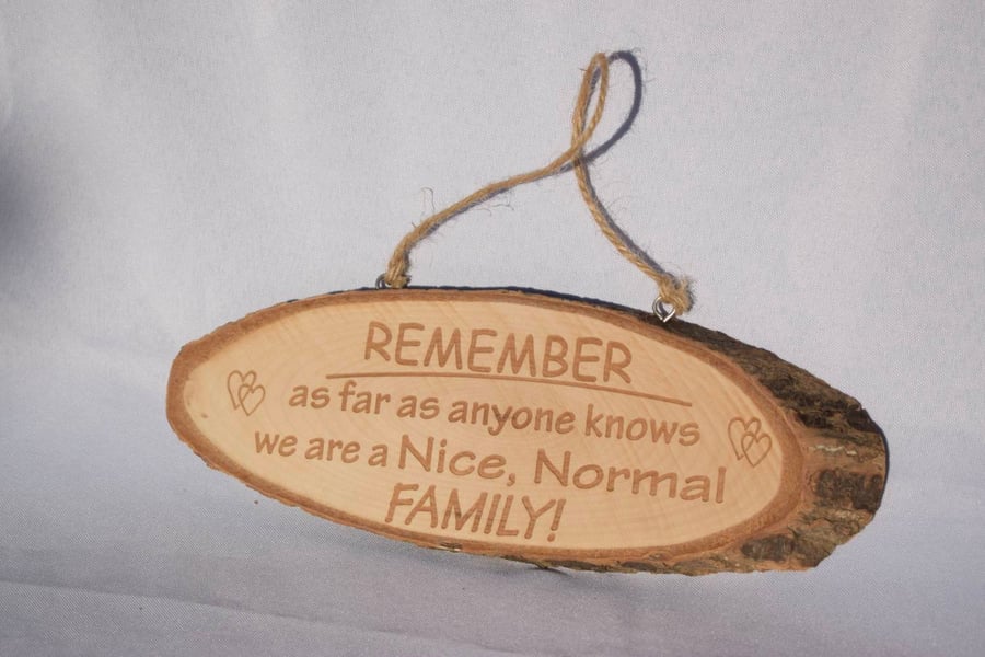 Wooden Wall Hanging Plaque - Amusing - Home Decor - Solid Oak - Rustic Wood 