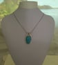 Handcrafted Azure Oval Pendant    - Image 3