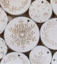 Handmade Ceramic Snowflake Hanger, Skandi Christmas Hanging Decoration - Image 4