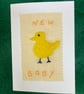 Little duckling new baby card.