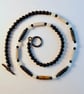 Picasso Jasper Necklace With Moonstone And Black Spinel - Handmade In Devon - Image 1