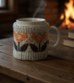Orange Tulip Fair Isle mug hug  - Image 1