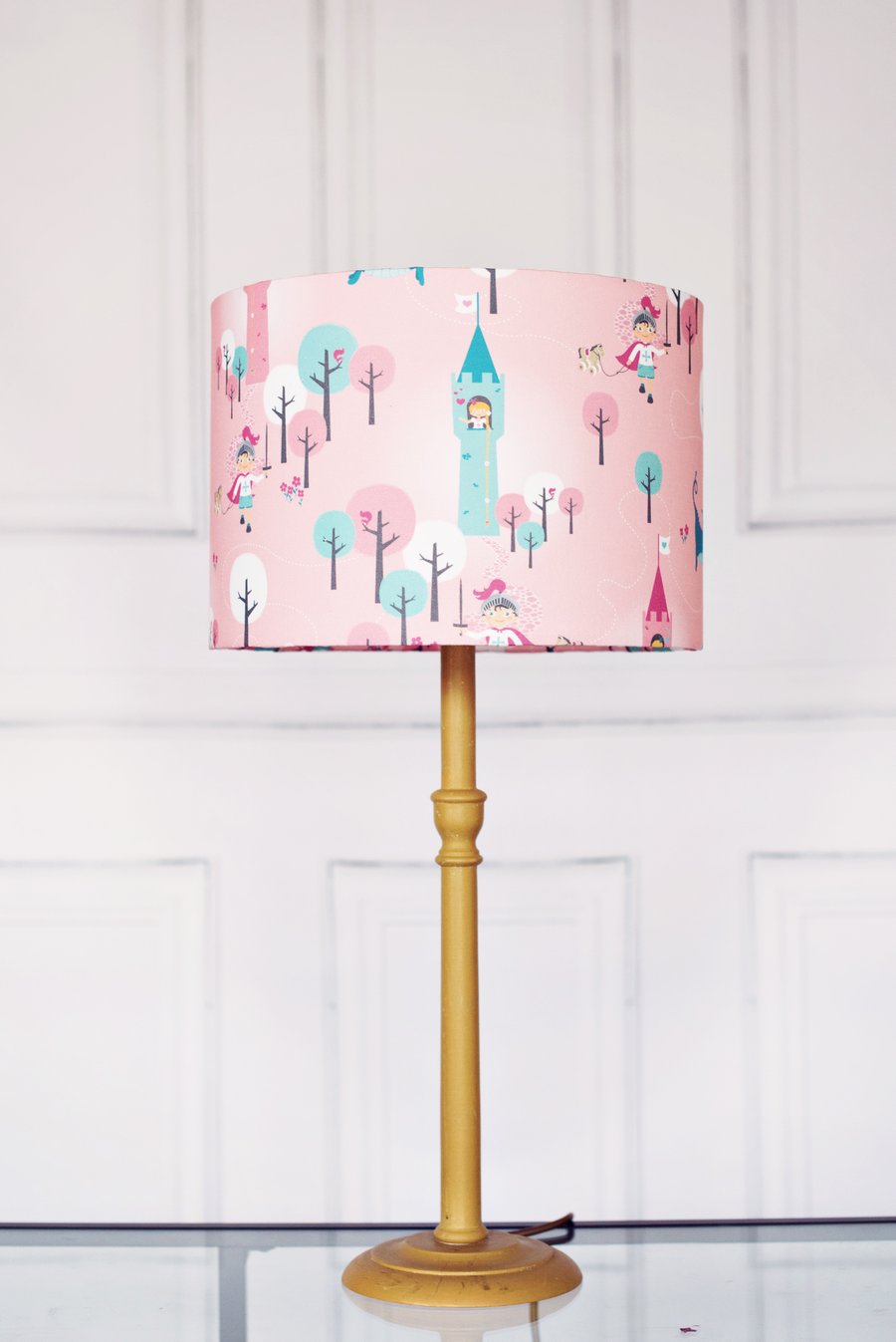 30 cm Dragon girl lampshade, pink lamp, childrens lampshade, kids lampshade