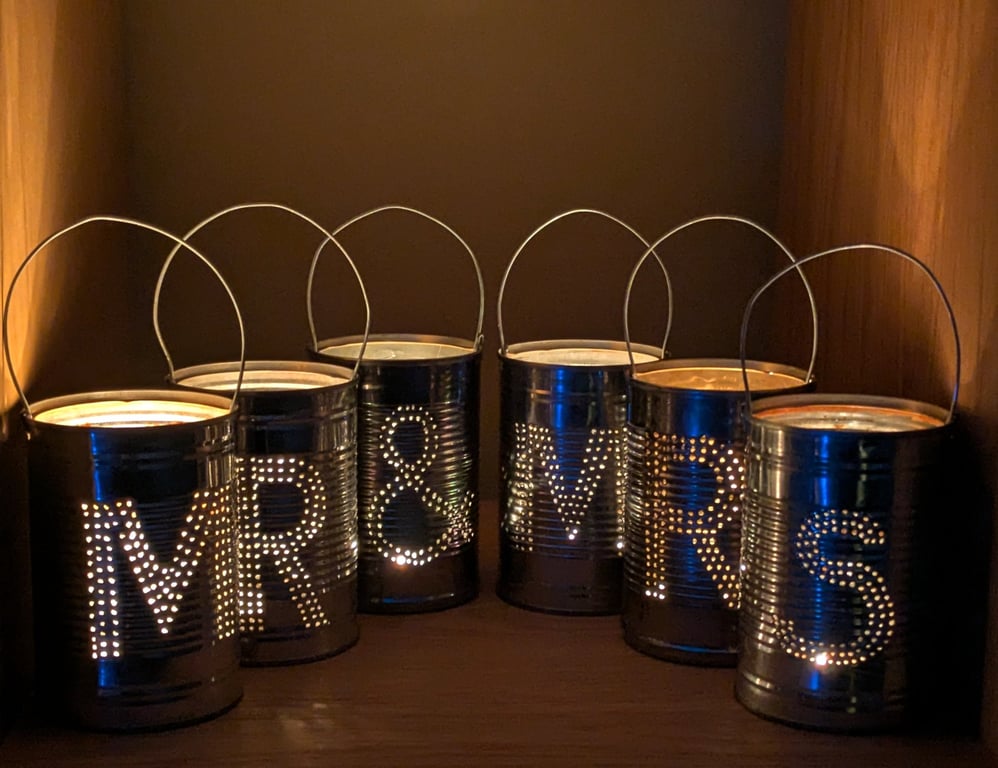 Mr & Mrs Tin-Can Lantern