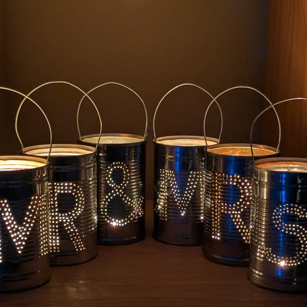 Mr & Mrs Tin-Can Lantern