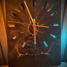 Black and Gold Resin Clock