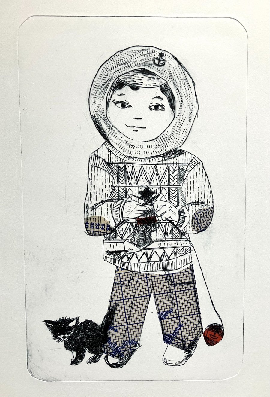 Humber Keel Sailor and Cat
