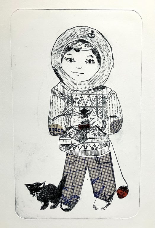 Humber Keel Sailor and Cat