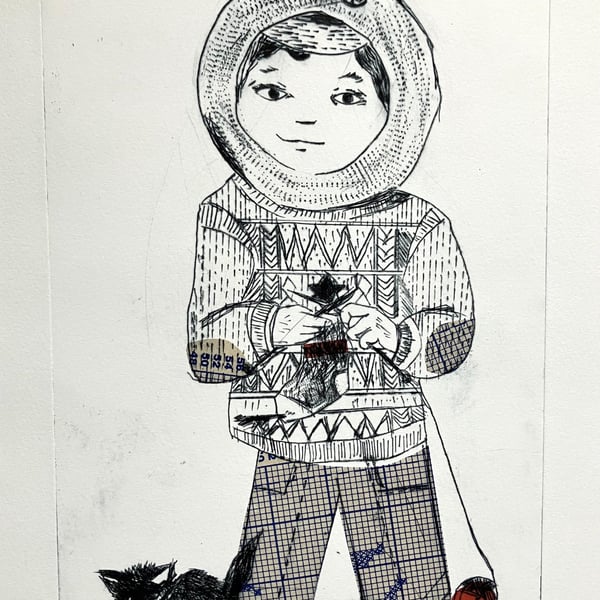 Humber Keel Sailor and Cat