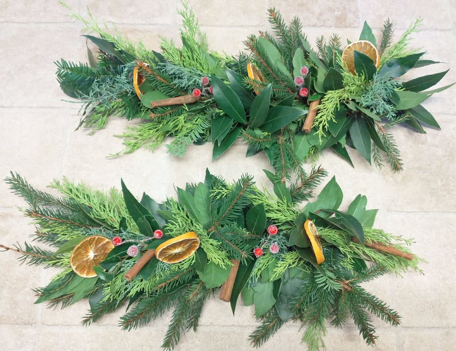 Fresh Evergreen Foliage Christmas Garland, 18&q... Folksy