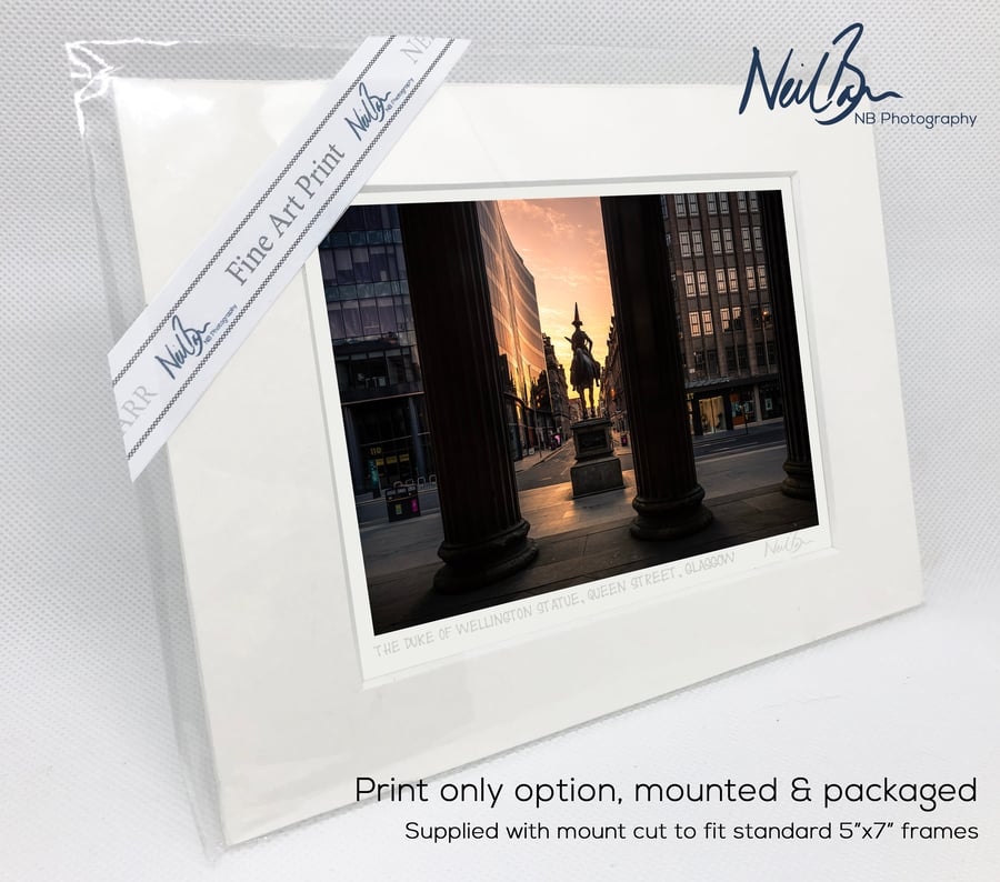 The Duke Glasgow Queen Street Scotland - A6 (7"x 5") Unframed Print