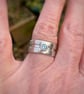 Silver and blue topaz Rill ring UK size O and a half - Image 5